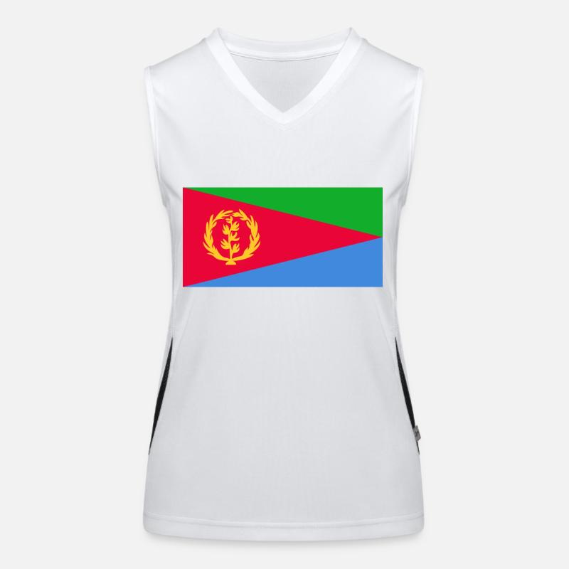 Eritrea-Flagge Funktionelles Kontrast-Tank Top für Frauen