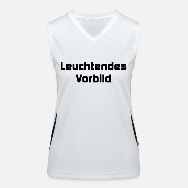 Leuchtendes Vorbild (zweizeilig) Funktionelles Kontrast-Tank Top für Frauen