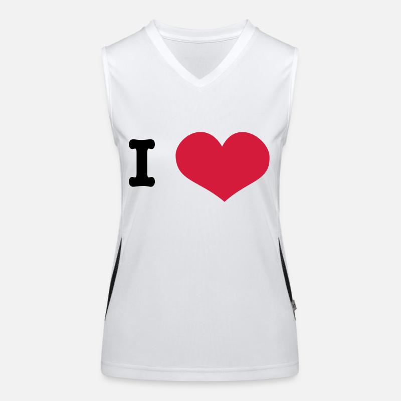 I heart ... (insert own text) Débardeur respirant contrasté Femme