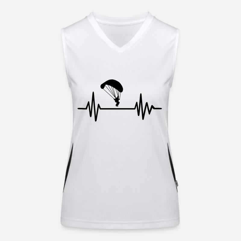 Fallschirmspringen Funktionelles Kontrast-Tank Top für Frauen