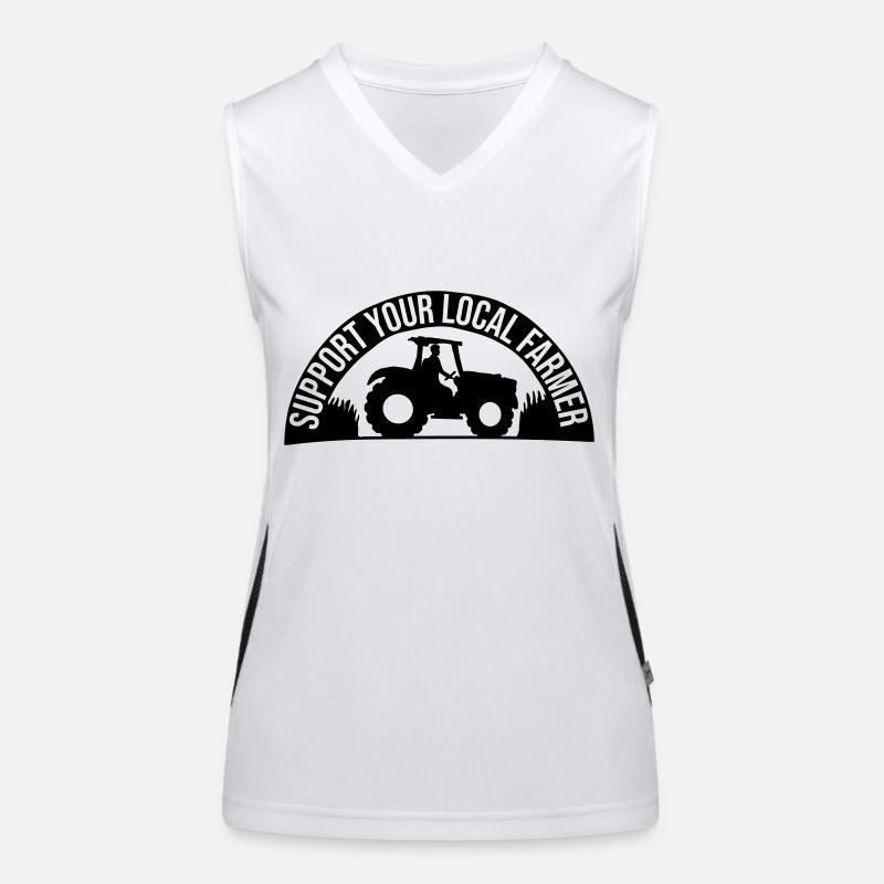 Felder Farmer Support Funktionelles Kontrast-Tank Top für Frauen