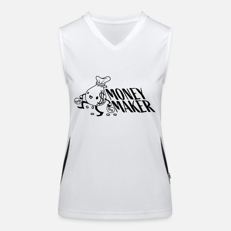Money Maker Outgoing Money Bag Women's Functional Contrast Tank Top