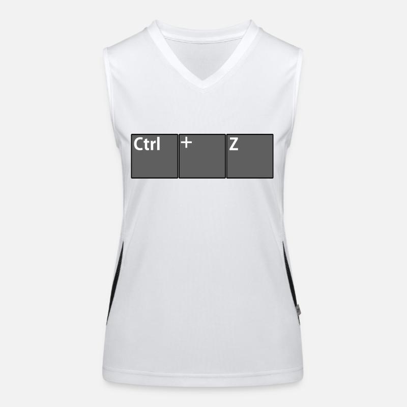 Ctrl + Z Funktionelles Kontrast-Tank Top für Frauen