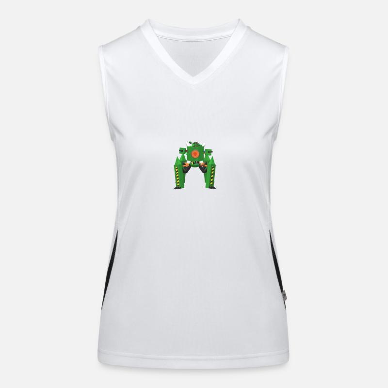 Green command bot Women's Functional Contrast Tank Top