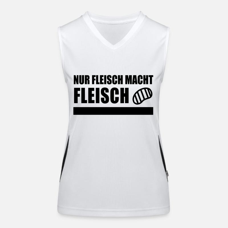 NUR FLEISCH MACHT FLEISCH Funktionelles Kontrast-Tank Top für Frauen
