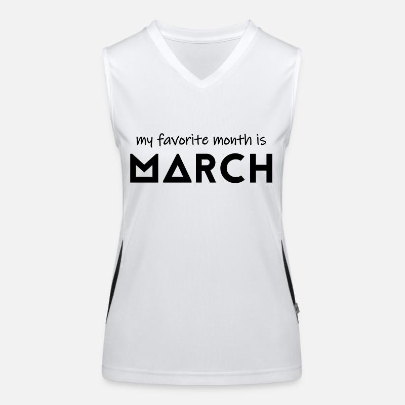 Mon mois préféré est mars Débardeur respirant contrasté Femme