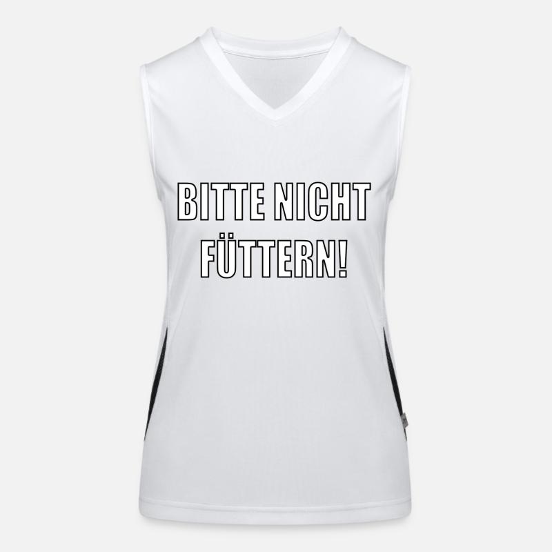 Bitte nicht füttern Funktionelles Kontrast-Tank Top für Frauen