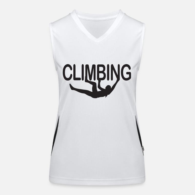 Rock Climbing - Women's Functional Contrast Tank Top - white/black