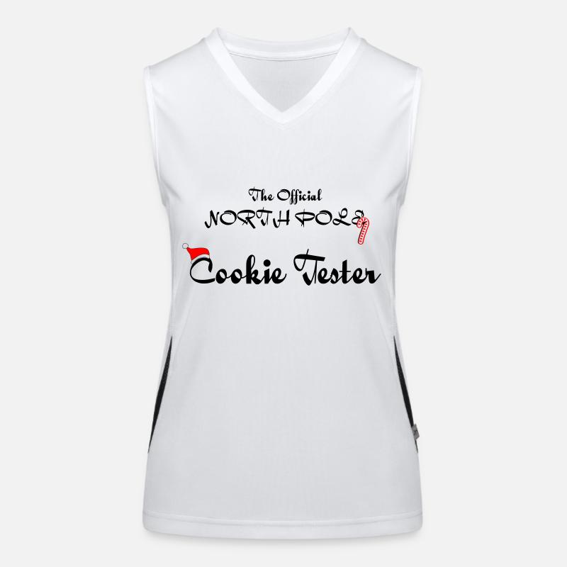 The Official North Pole Cookie Tester Women's Functional Contrast Tank Top