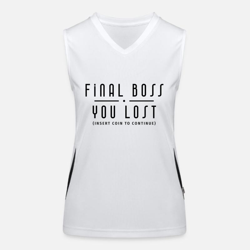 Final Endgegner schwarz Gamer Version Funktionelles Kontrast-Tank Top für Frauen