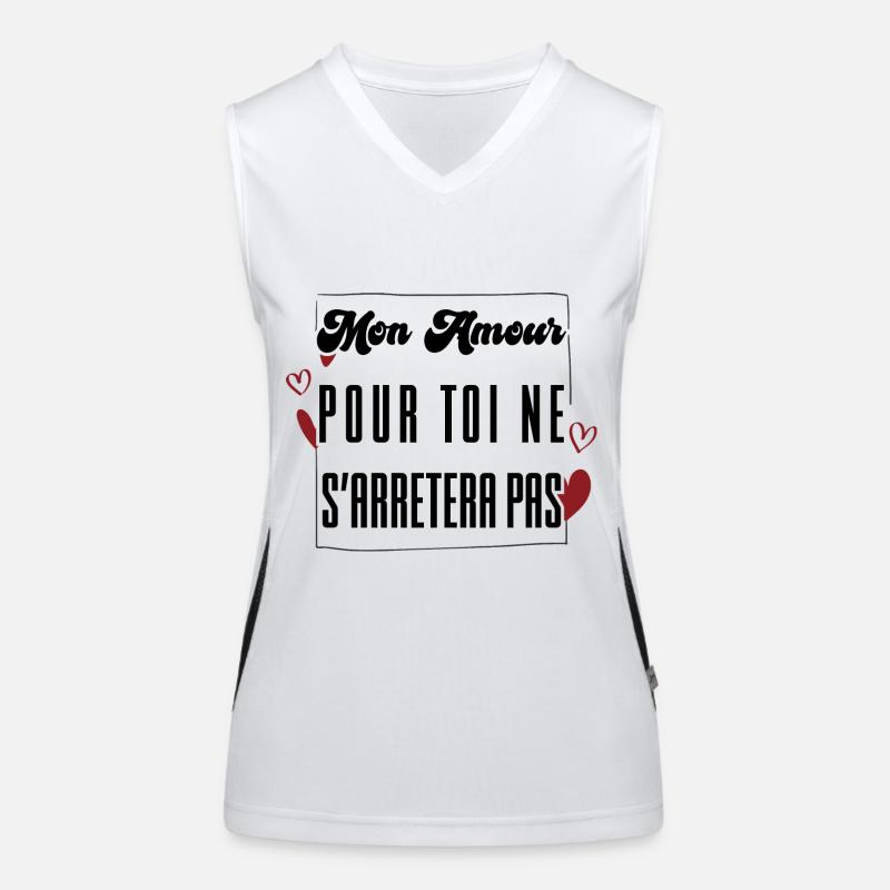 MEINE LIEBE ZU DIR WIRD NICHT AUFHÖREN. Geschenk. Funktionelles Kontrast-Tank Top für Frauen