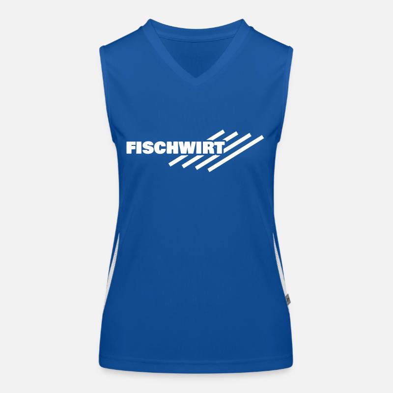 Fischwirt als Arbeitsplatz Funktionelles Kontrast-Tank Top für Frauen