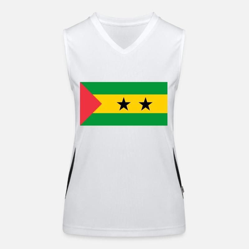 São Tomé and Príncipe Women's Functional Contrast Tank Top