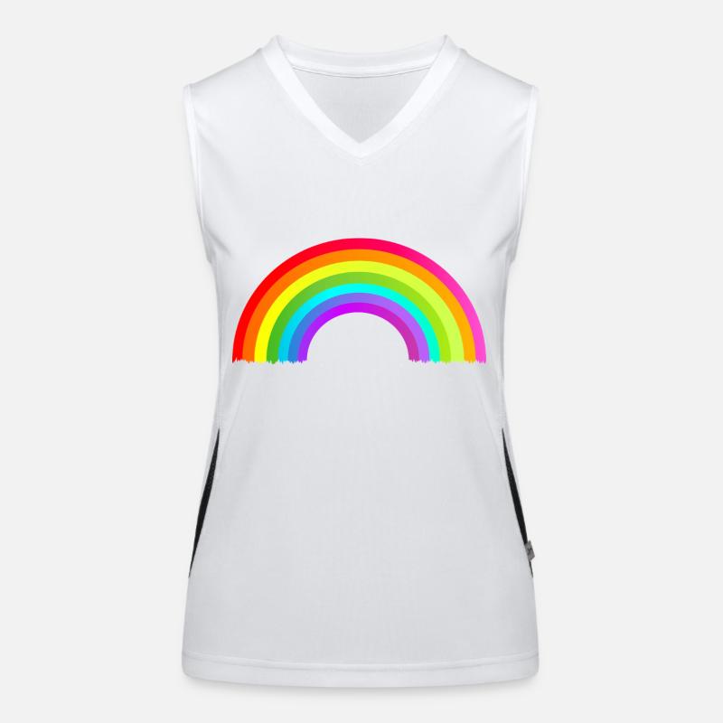 bunter Regenbogen Funktionelles Kontrast-Tank Top für Frauen
