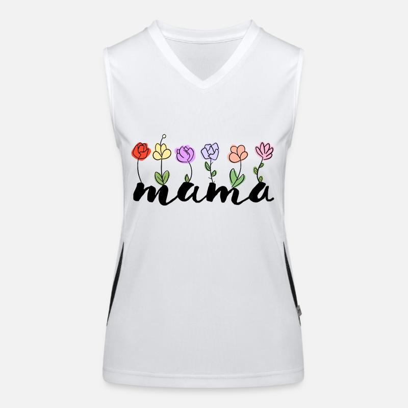 Mama - Blumen Muttertag Mutter Funktionelles Kontrast-Tank Top für Frauen