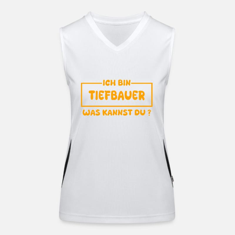 Beruf Tiefbauer Funktionelles Kontrast-Tank Top für Frauen