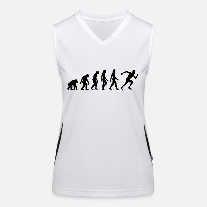 Die Evolution von Laufen Funktionelles Kontrast-Tank Top für Frauen