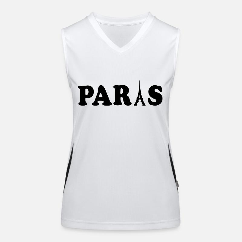 paris Eiffel Tower Women's Functional Contrast Tank Top