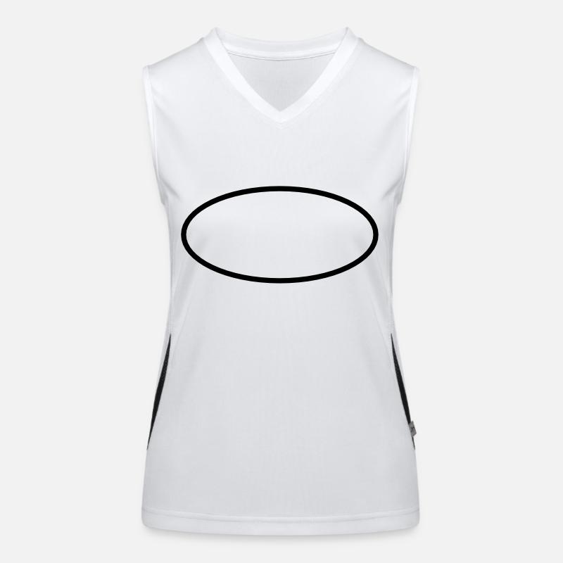 Math symbol - ellipse Women's Functional Contrast Tank Top