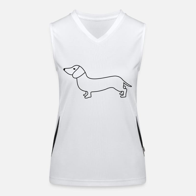 dackel Funktionelles Kontrast-Tank Top für Frauen