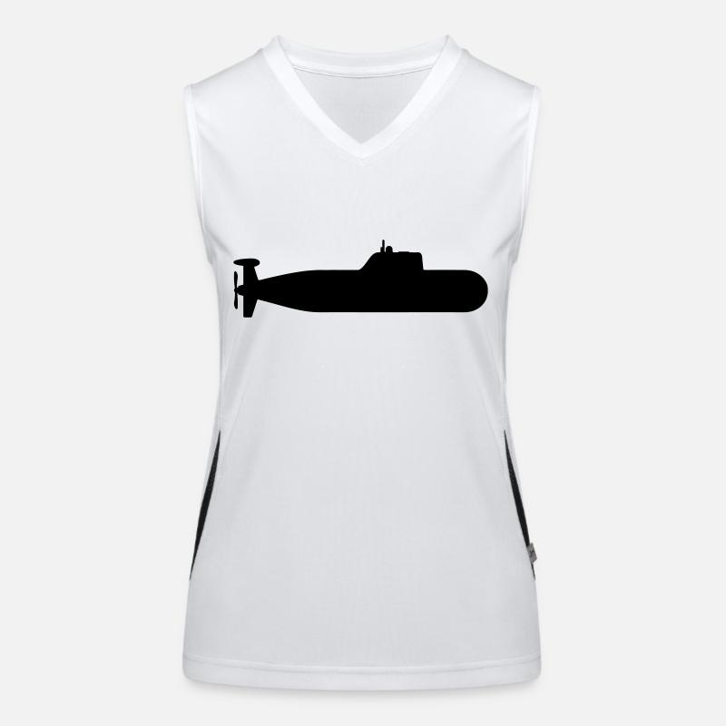 U Boot Silhouette Funktionelles Kontrast-Tank Top für Frauen