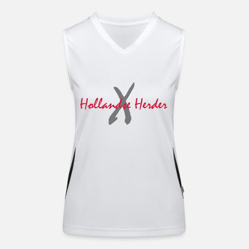 Schrtiftzug X-Hollandse Herder Funktionelles Kontrast-Tank Top für Frauen