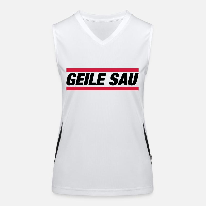geile_sau_gr2 Funktionelles Kontrast-Tank Top für Frauen