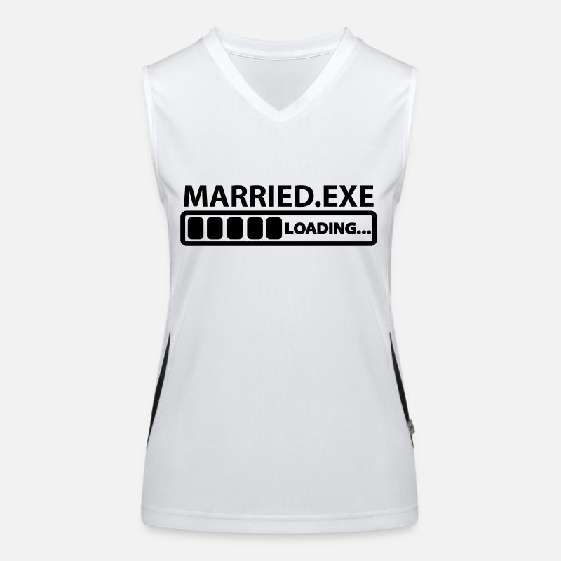 married exe loading Funktionelles Kontrast-Tank Top für Frauen