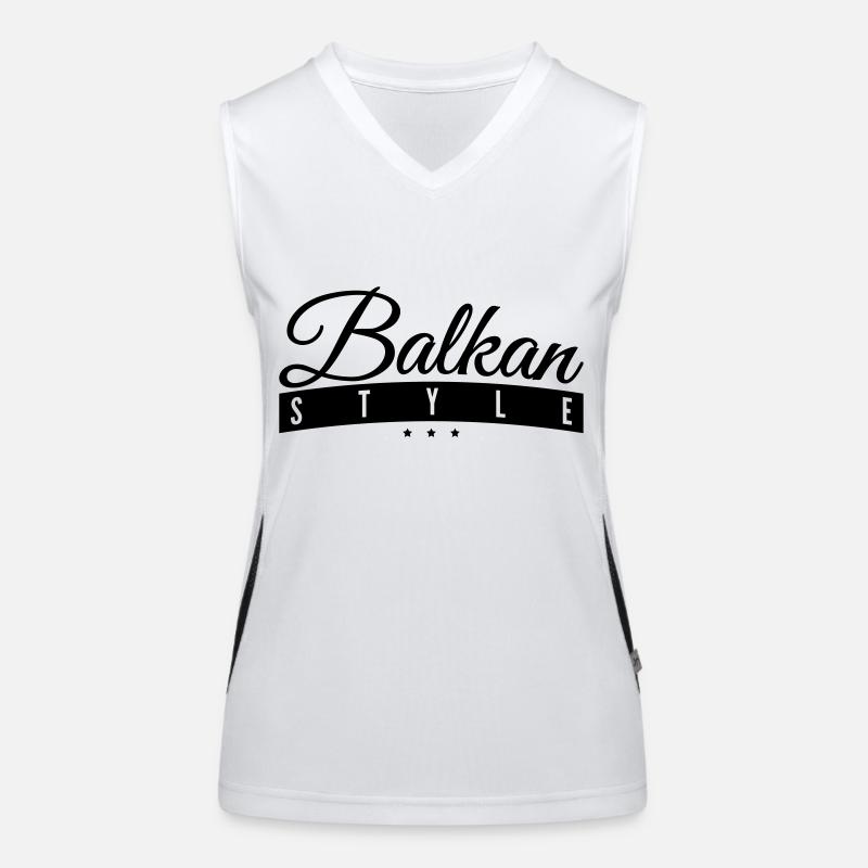 balkan_style_ry1 Funktionelles Kontrast-Tank Top für Frauen