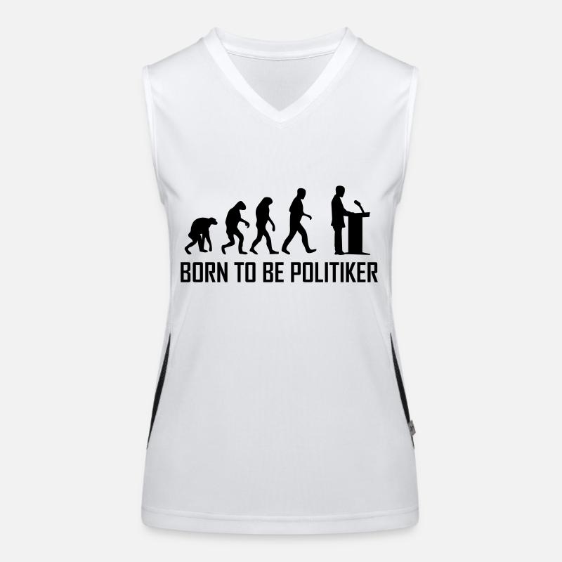 born to be politiker Funktionelles Kontrast-Tank Top für Frauen