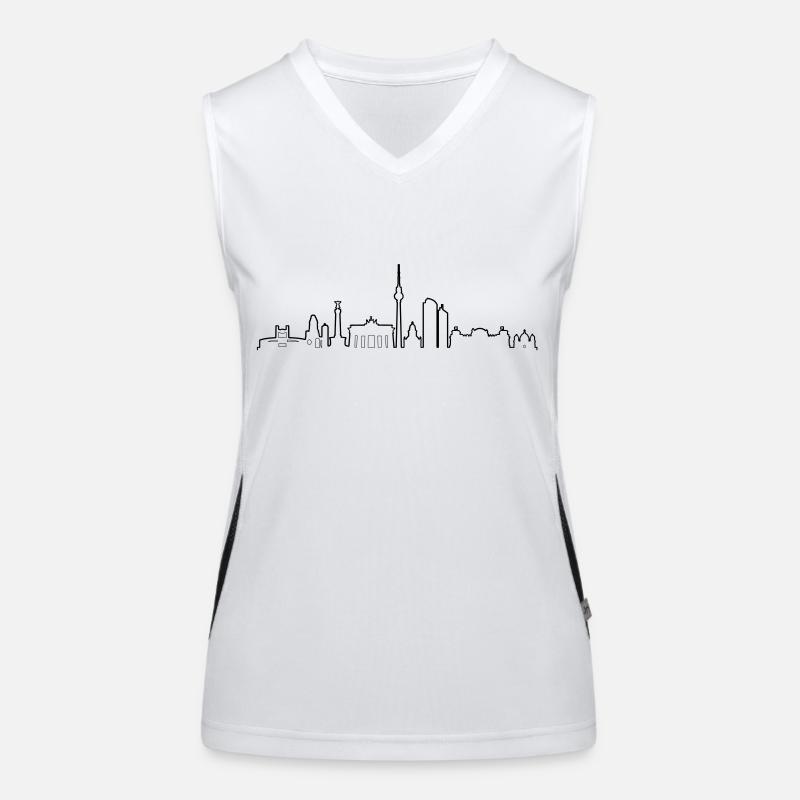 Skyline - Berlin Funktionelles Kontrast-Tank Top für Frauen