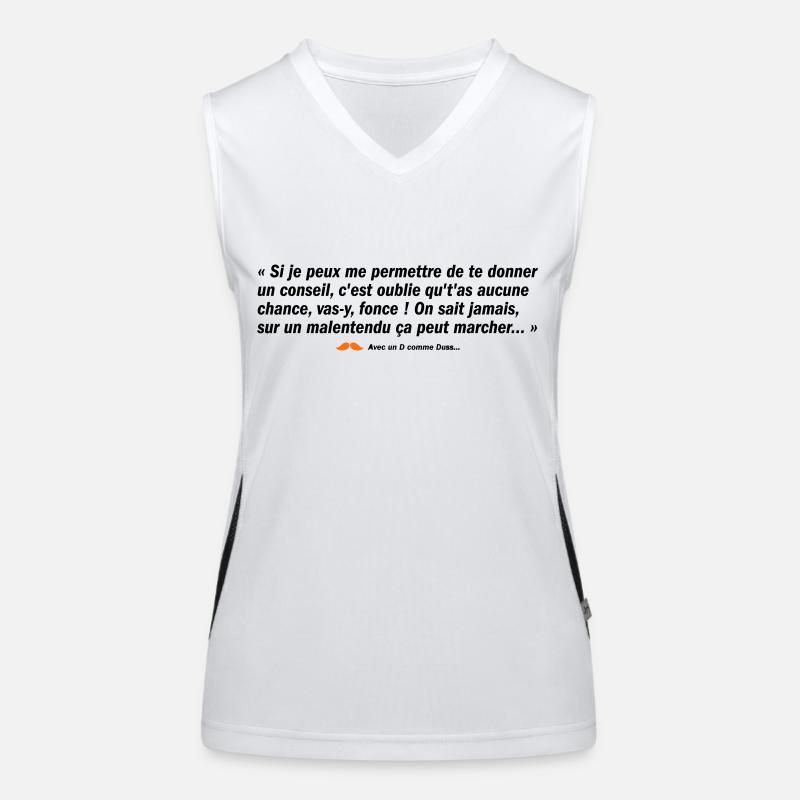 Sur un malentendu... (b) Débardeur respirant contrasté Femme