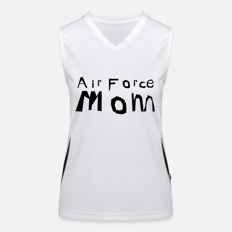 Mutter | Mama | Frau | Eltern | Air Force Mom Funktionelles Kontrast-Tank Top für Frauen