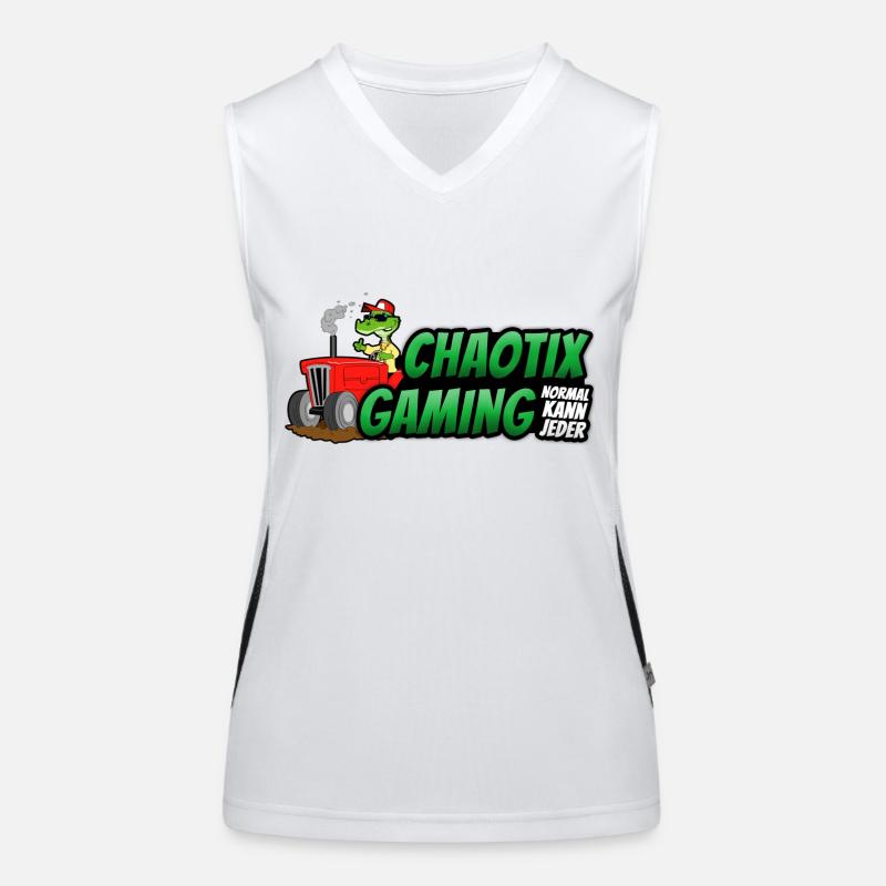 ChaotiX Traktor Logo Funktionelles Kontrast-Tank Top für Frauen