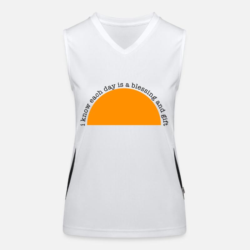 Positive Affirmation -Each day is a blessing... Women's Functional Contrast Tank Top