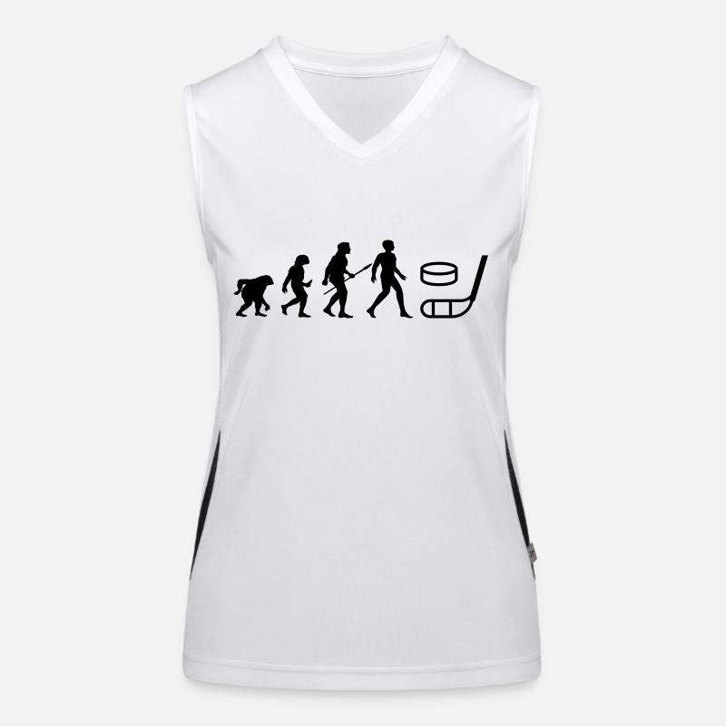 Design cool « Evolution Ice Hockey Shirt » Débardeur respirant contrasté Femme