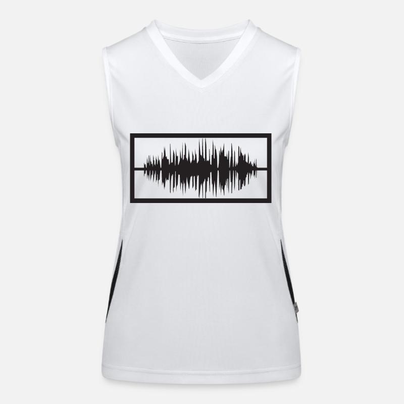 Frequency - Women's Functional Contrast Tank Top - white/black