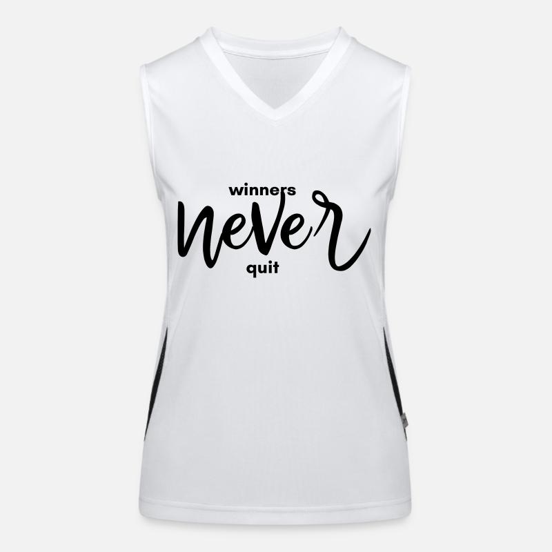 Winners never quit Women's Functional Contrast Tank Top