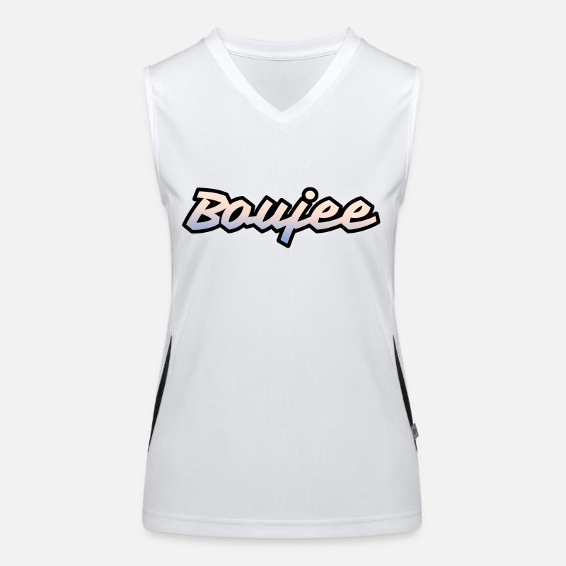 Boujee Trendy Words Slang Typography Design Women's Functional Contrast Tank Top
