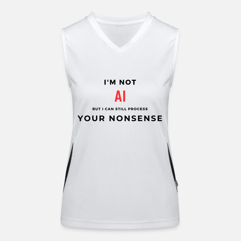 AI processing nonsense Women's Functional Contrast Tank Top