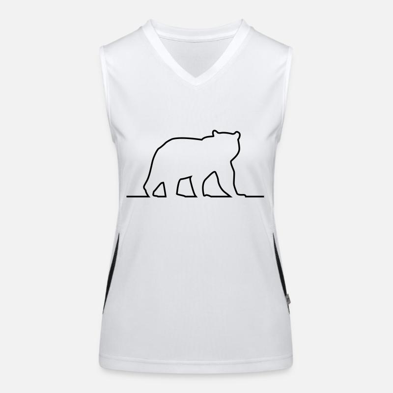 bear silhouette Funktionelles Kontrast-Tank Top für Frauen