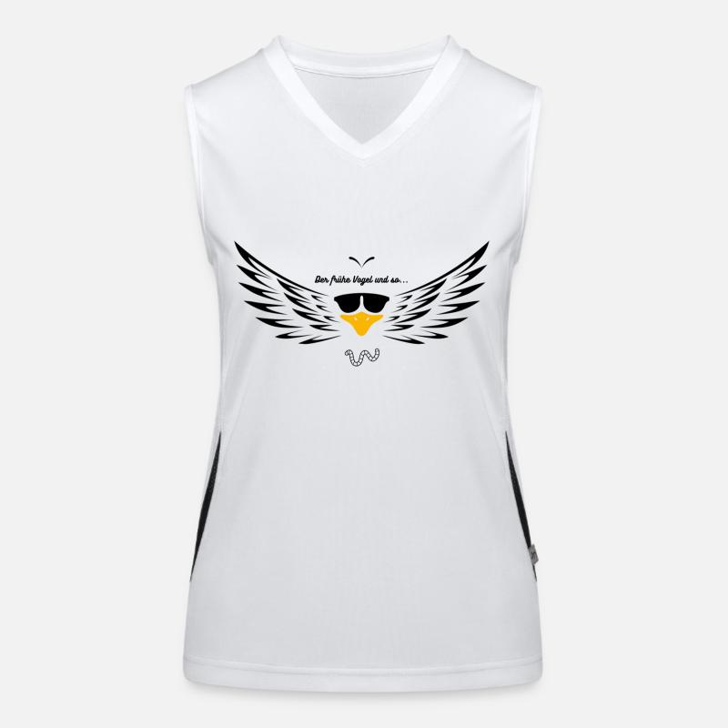 Der frühe Vogel Funktionelles Kontrast-Tank Top für Frauen