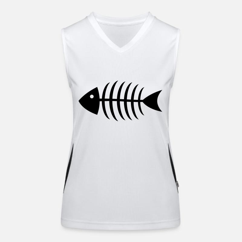 Fischgräten Funktionelles Kontrast-Tank Top für Frauen