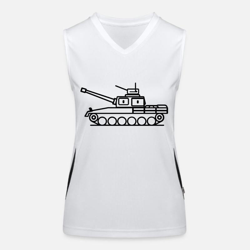 Panzer Funktionelles Kontrast-Tank Top für Frauen
