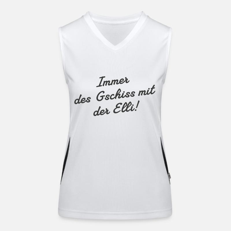 Immer des Gschiss mit der Elli Funktionelles Kontrast-Tank Top für Frauen