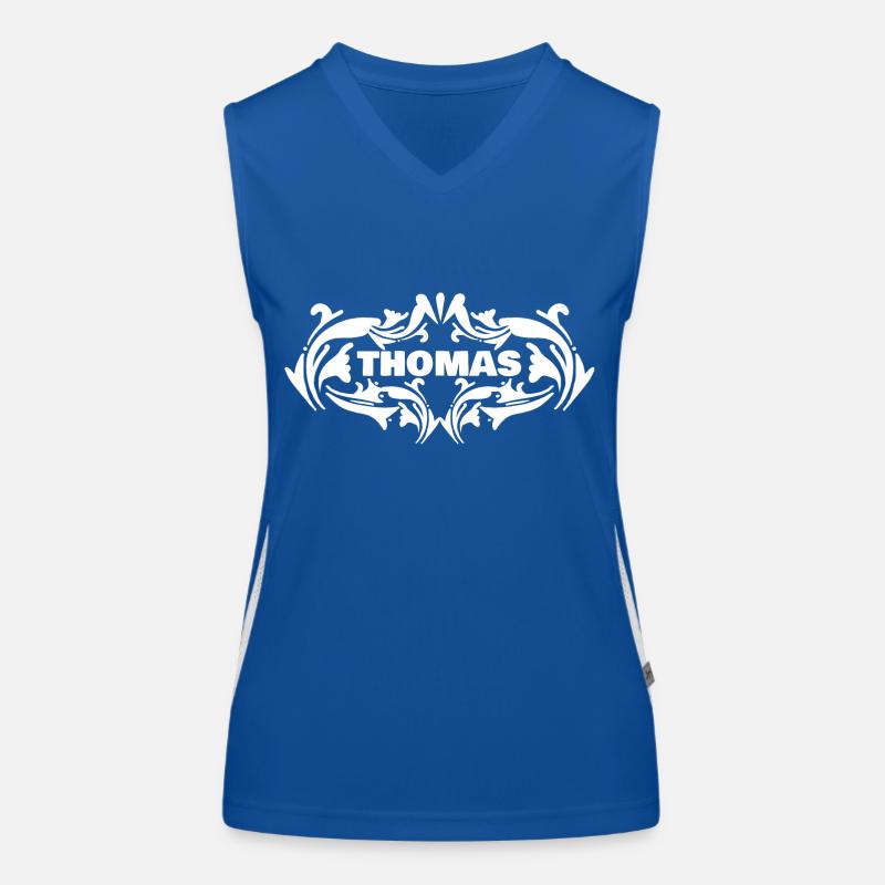 Name Thomas Funktionelles Kontrast-Tank Top für Frauen