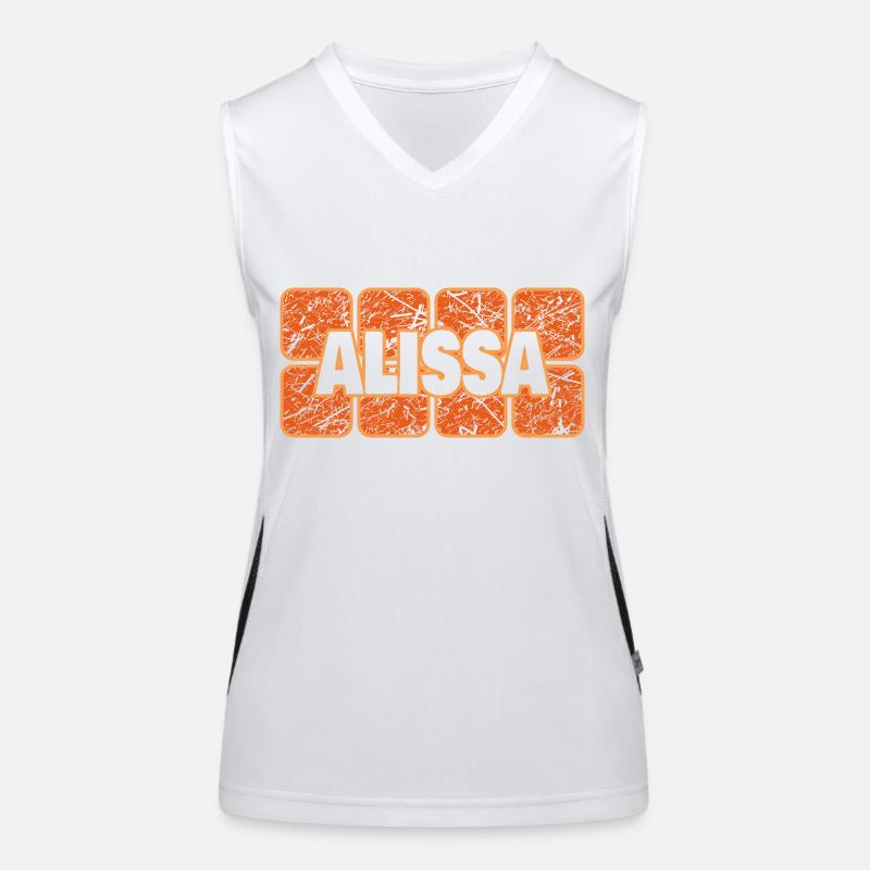 First name Alissa Women's Functional Contrast Tank Top