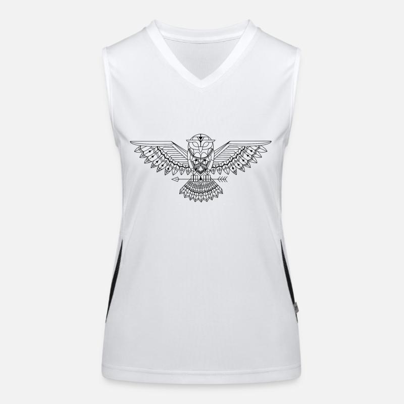 Graphic owl Women's Functional Contrast Tank Top