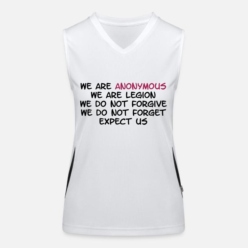 We Are Anonymous Débardeur respirant contrasté Femme