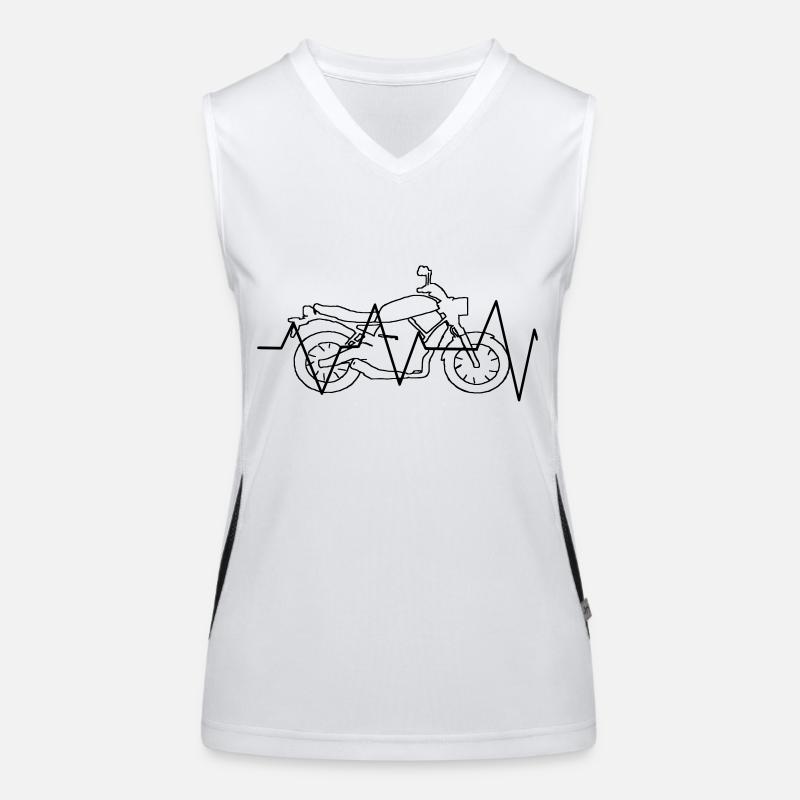 Motorcycle heart rate gift gift idea Women's Functional Contrast Tank Top